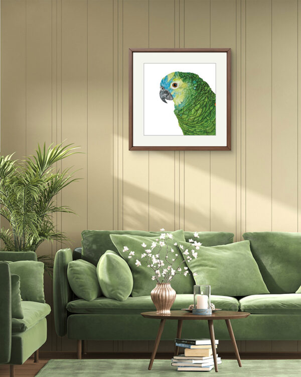 Kunstdruck Blaustirnamazone Coco – Bild 5