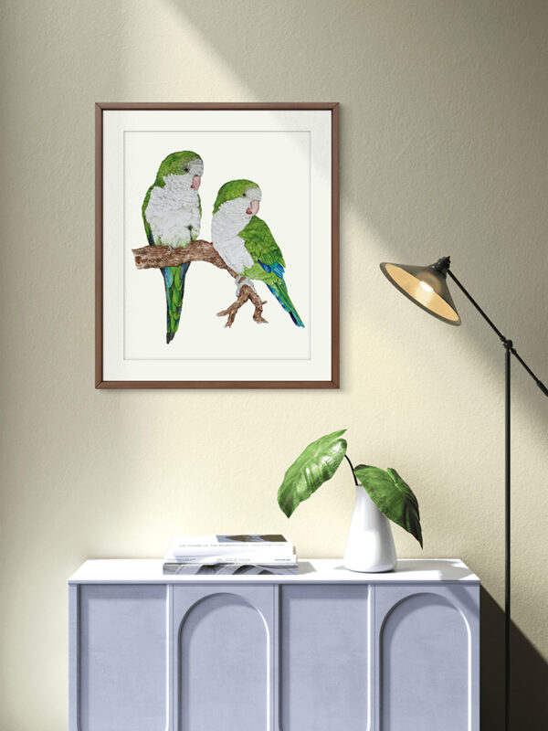 Kunstdruck Mönchsittiche – Bild 4