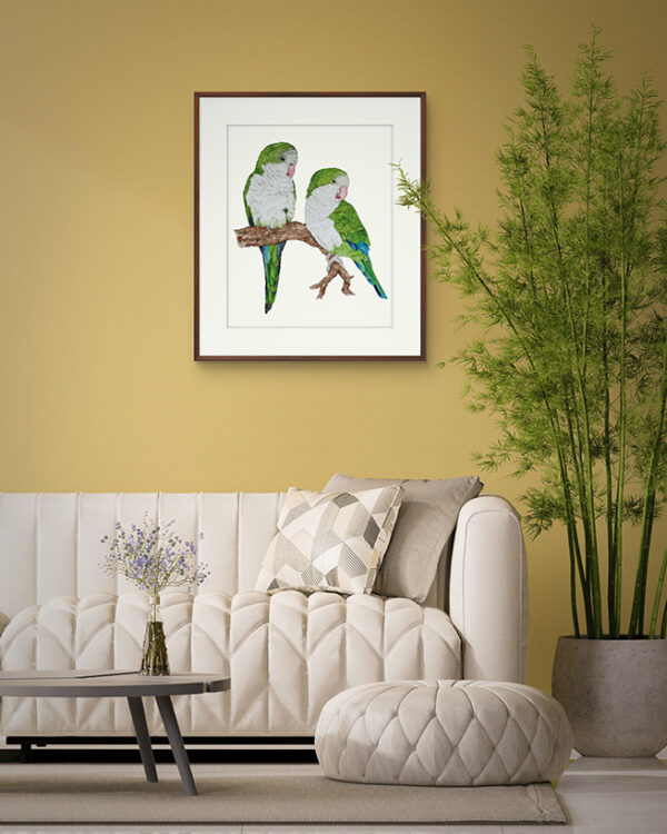 Kunstdruck Mönchsittiche – Bild 5