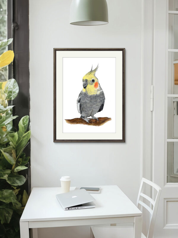 Kunstdruck Nymphensittich Fips – Bild 3
