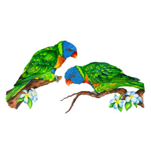 Kunstdruck Regenbogenloris