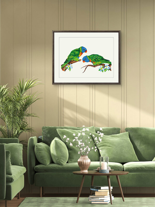 Kunstdruck Regenbogenloris – Bild 3