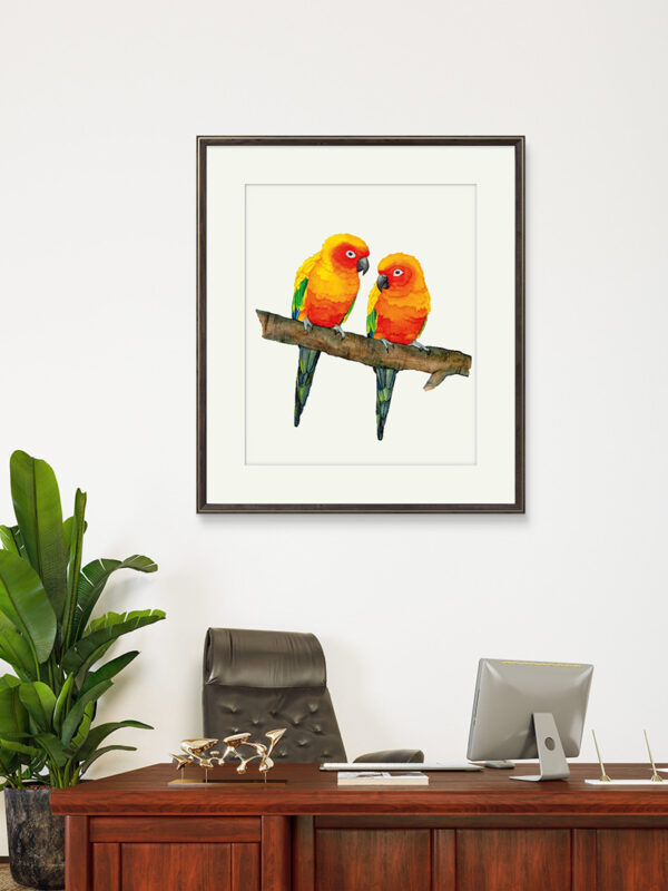 Kunstdruck Sonnensittiche – Bild 3