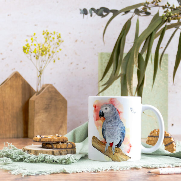 Tasse Graupapagei Poppy – Bild 6