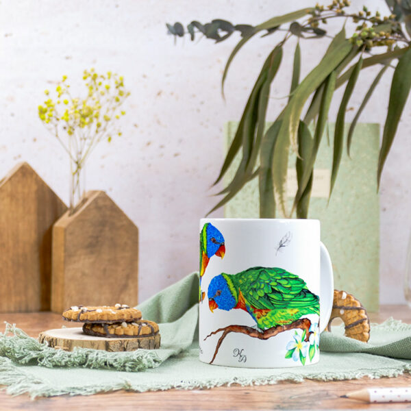 Tasse Regenbogenloris – Bild 6