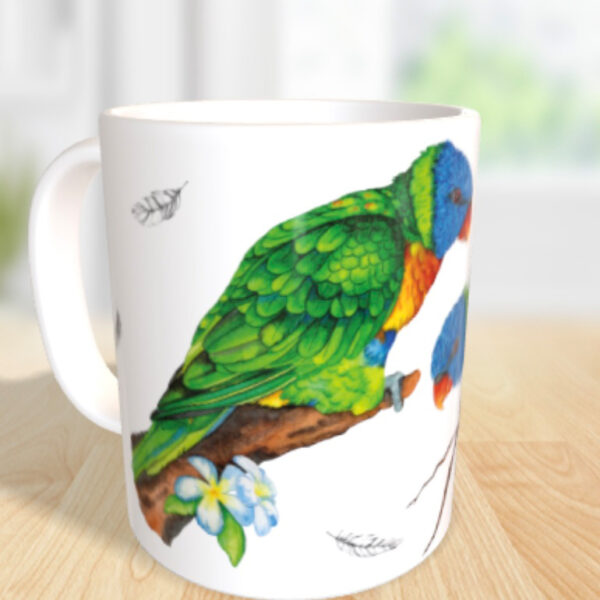 Tasse Regenbogenloris – Bild 3
