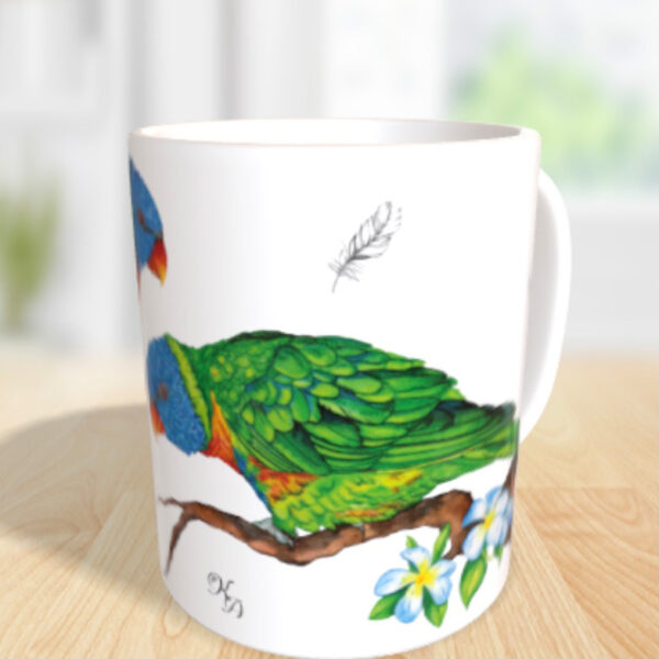 Tasse Regenbogenloris – Bild 2