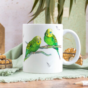 Tasse Wellensittichpaar