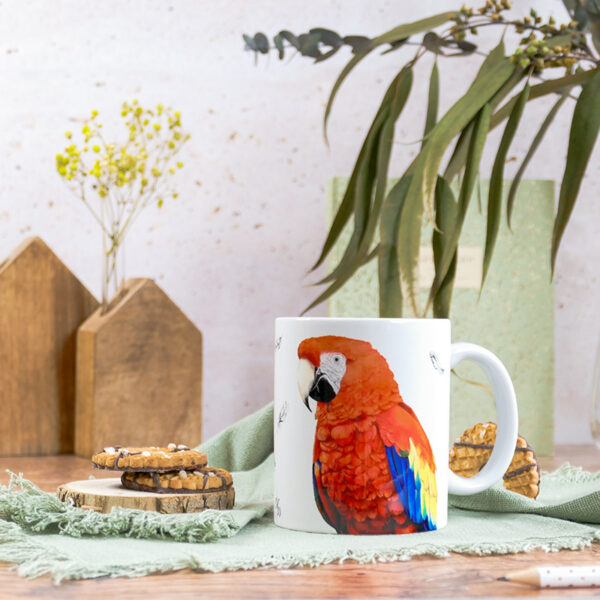 Tasse hellroter Ara – Bild 6
