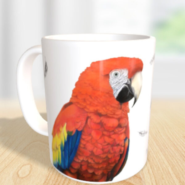 Tasse hellroter Ara – Bild 3