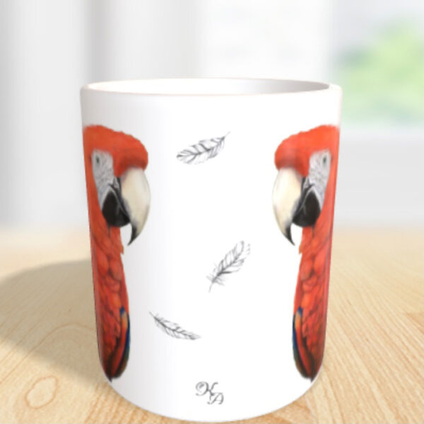 Tasse hellroter Ara – Bild 4
